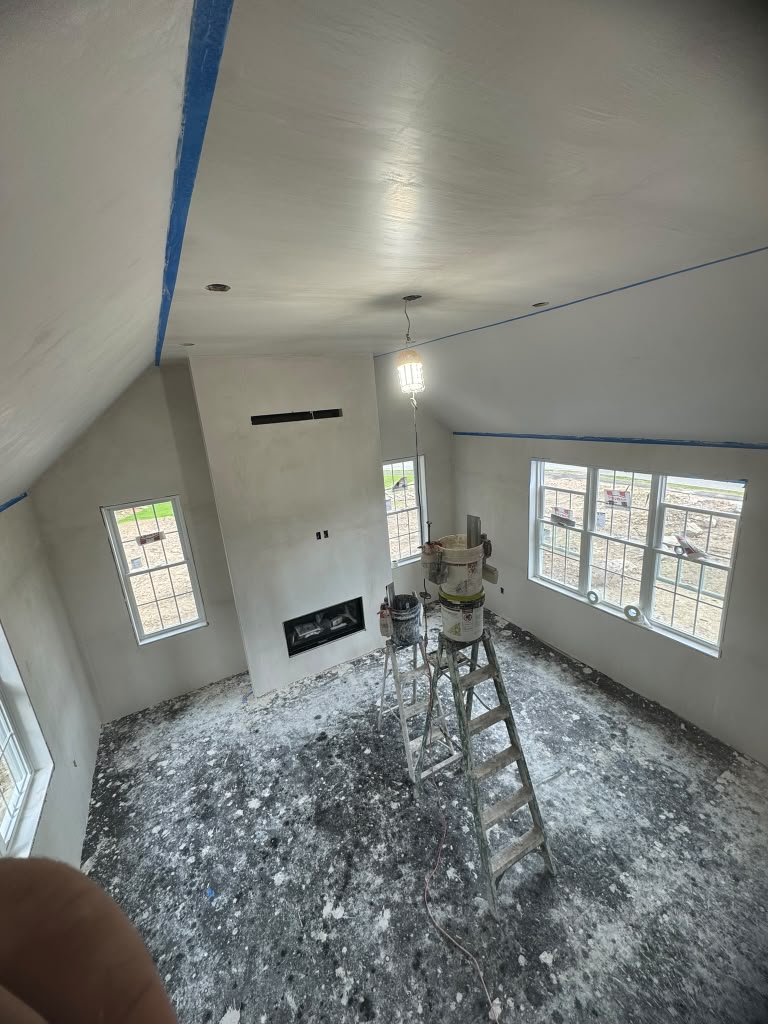 Plaster Fireplace Wall